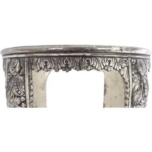 Antique Silver Floral & Fruit Display Jar For Sale In Atlanta - Image 6 of 9