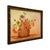 This vintage oil painting on canvas depicts a vibrant still life arrangement of warm-toned orange, yellow, and pink...