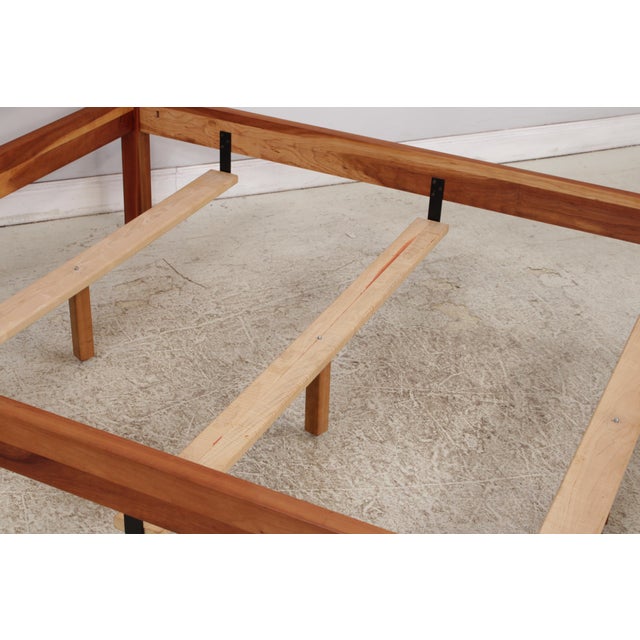 Wood Stickley Cherry Pencil Post Queen Size Bed For Sale - Image 7 of 18
