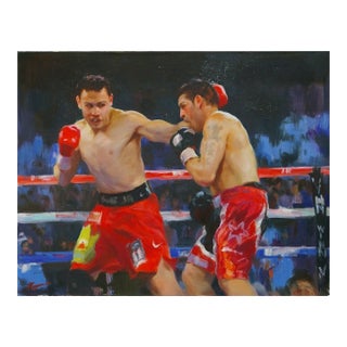 Soviet Sports Oil Painting Original Ukrainian Artist Polyakov S. 70-90 For Sale