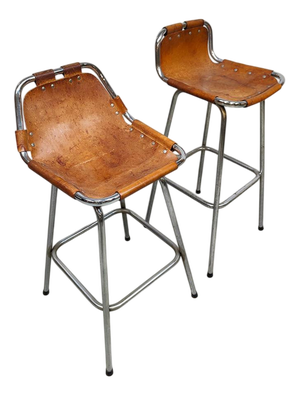 Vintage Bar Stools by Charlotte Perriand for Les Arcs, 1960s, Set of 2