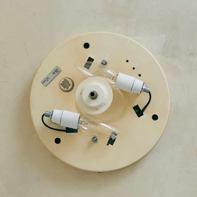 Metal 1970s Italian Murano Rugiadoso Glass Flush Mount Ceiling Light For Sale - Image 7 of 9