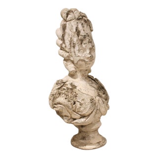 19c Italian Antique Stone Bust of a Woman For Sale