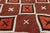 Modern Navajo-Inspired Geometric Wool Rug – Handmade in Terracotta and Off-White For Sale - Image 9 of 11