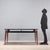 Vintage Table in Mahogany and Metal with Glass, 1960s For Sale - Image 3 of 8