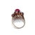 Bochic "Capri" Ruby, Tanzanite & White Topaz Cocktail Ring In 18K Gold & Silver For Sale - Image 12 of 12