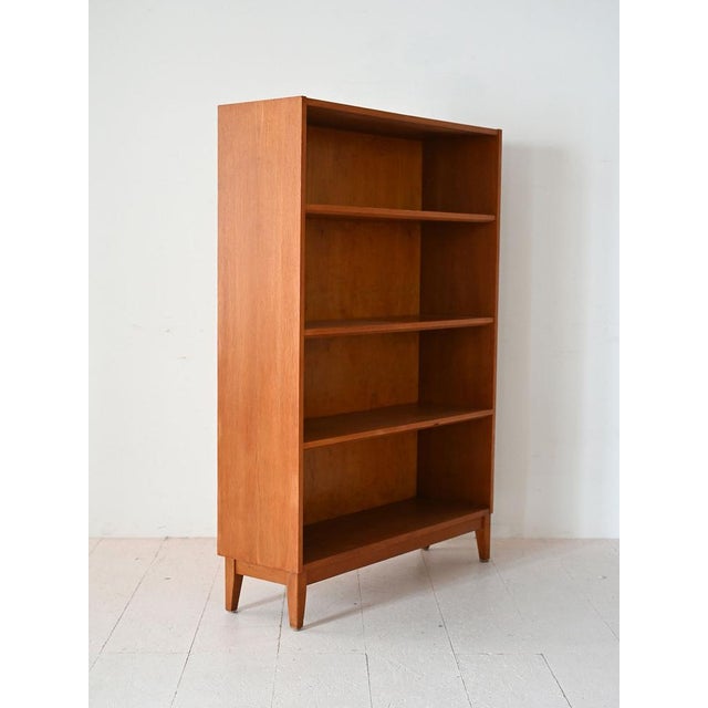 Vintage Scandinavian Oak Bookcase, 1950s For Sale - Image 3 of 6