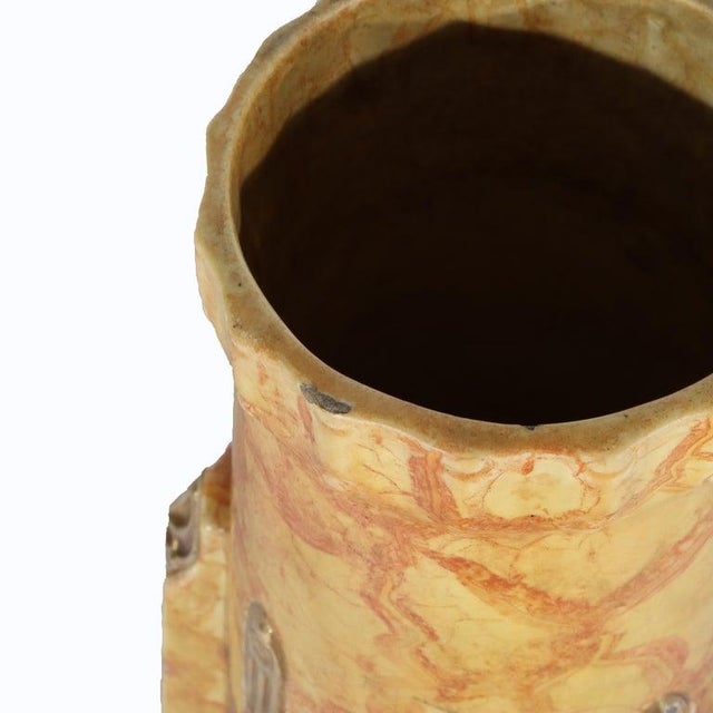 Large Antique Teplitz Amphora Partial Gilt Pottery Floor Vase C1910 For Sale - Image 9 of 12