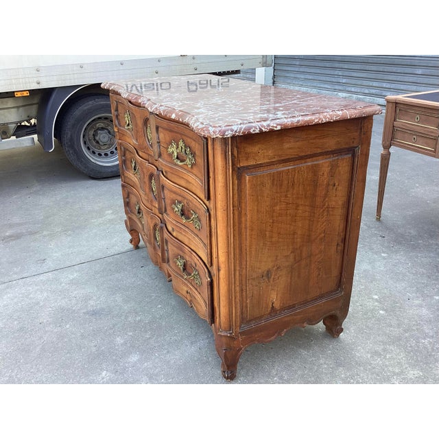 Wood 18th C. French Regency Chest W/ Marble Top For Sale - Image 7 of 16