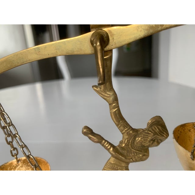 Brass Figurine of Woman with Scales, 1950s For Sale - Image 16 of 18