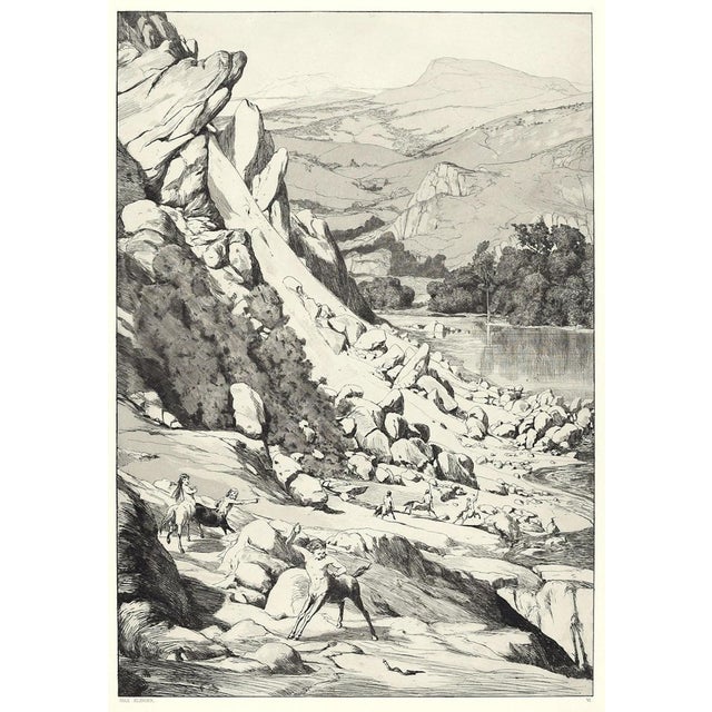 Landslide - Original Etching and Aquatint by Max Klinger - 1881 1881 For Sale