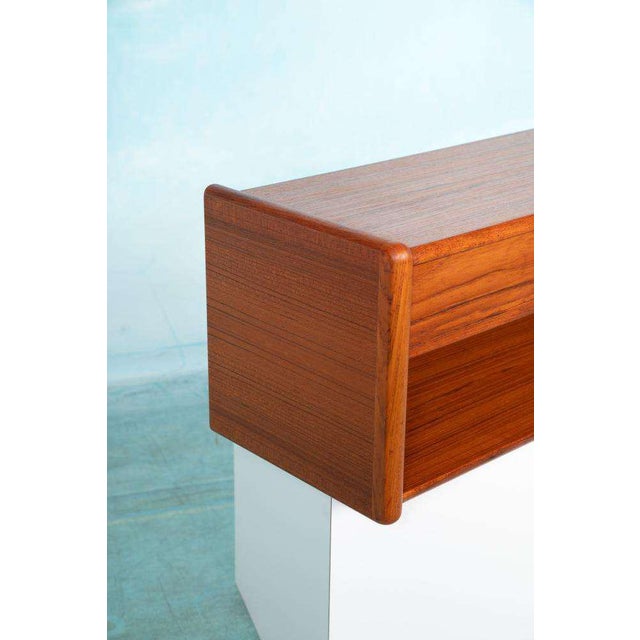 Mid-Century Minimalist Teak Wall Mirror and Console by Kai Kristiansen, Set of 2 For Sale - Image 15 of 18