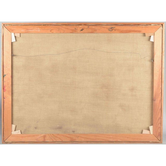 Sven Erik Markhed, Abstract Red Landscape, Oil on Canvas, 1970s-1980s For Sale - Image 4 of 6