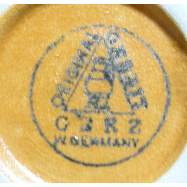 Brown 1960s Original Gerzit Small Porcelain Picture and Two Cups, Made in Gerz West Germany- 3 Pieces For Sale - Image 8 of 8