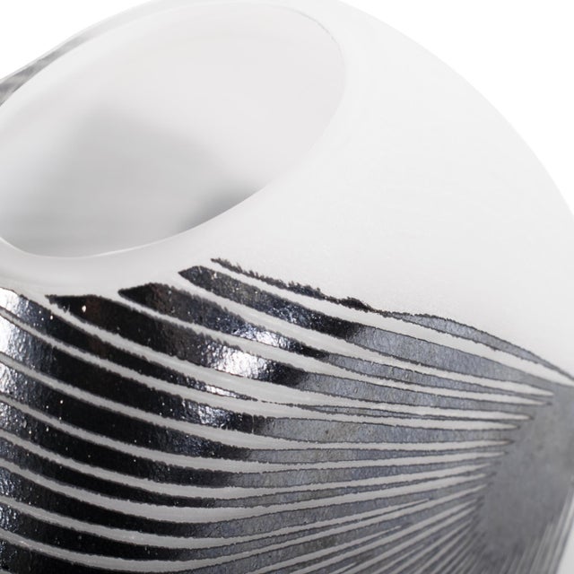 Oxman Hypnotic Short Glass Vase For Sale - Image 10 of 11