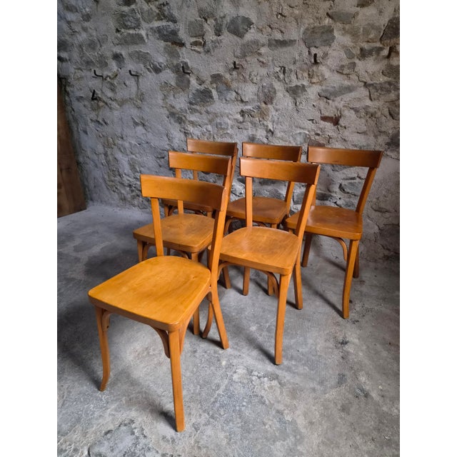 Vintage Baumann Bistro Chairs, France, 1950s, Set of 6 For Sale - Image 18 of 18