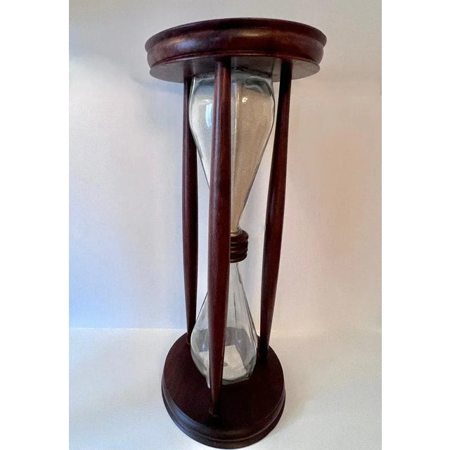 Wooden Hour Glass or Sand Timer with Hand Blown Glass For Sale - Image 10 of 11