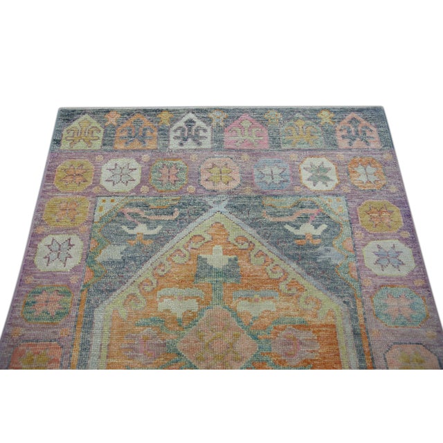 Modern Turkish Oushak Rug 4'1" x 6'1" For Sale - Image 4 of 6