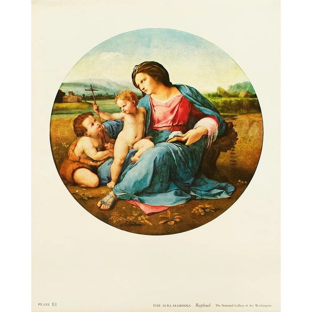 1950s After Raphael "The Alba Madonna", Vintage Full-Color Print For Sale - Image 4 of 6