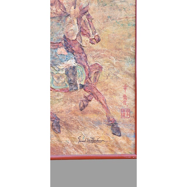 Wood Gerard d'Alton Henderson, Lady of Quality in China Accompanied by Horsemen, 1800s, Canvas on Panel, Framed For Sale - Image 7 of 15