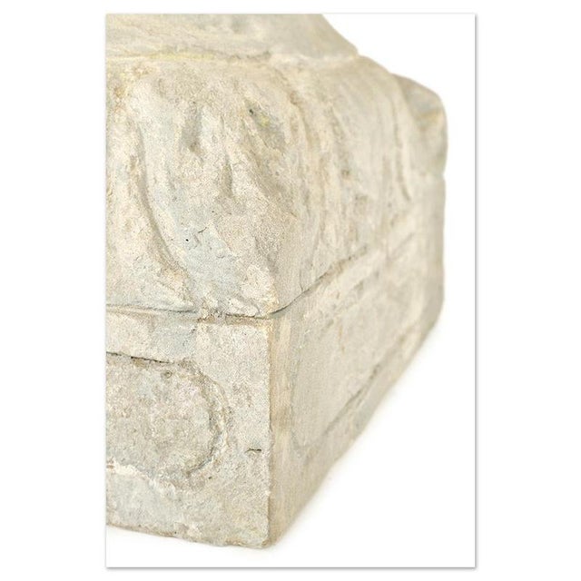 Antique Columns in Patinated Wood with Stone Bases, Set of 4 For Sale - Image 4 of 9