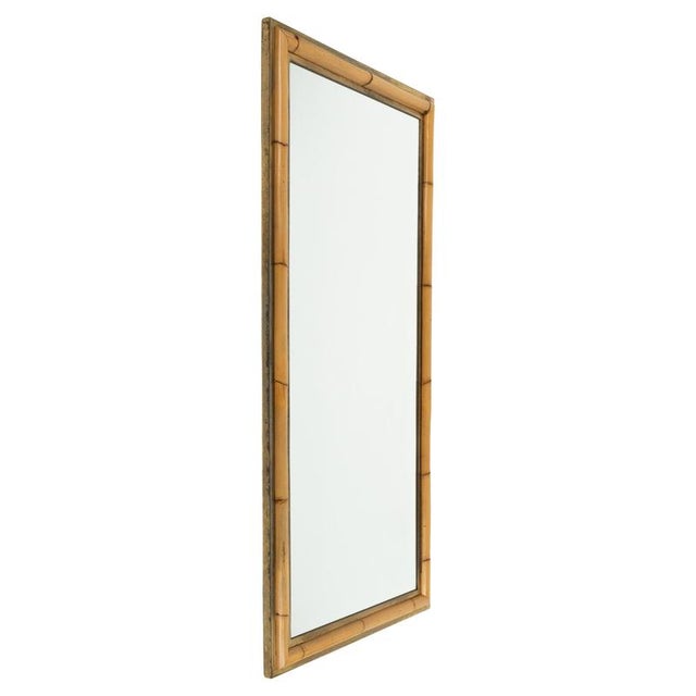 Mid-Century Brass and Bamboo Wall Mirror in the style of Vivai del Sud, Italy, 1970s For Sale - Image 14 of 14
