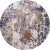 A beautiful large modern hand-knotted wool rug with an ivory field, gray, blue and brown accents in all over abstract...