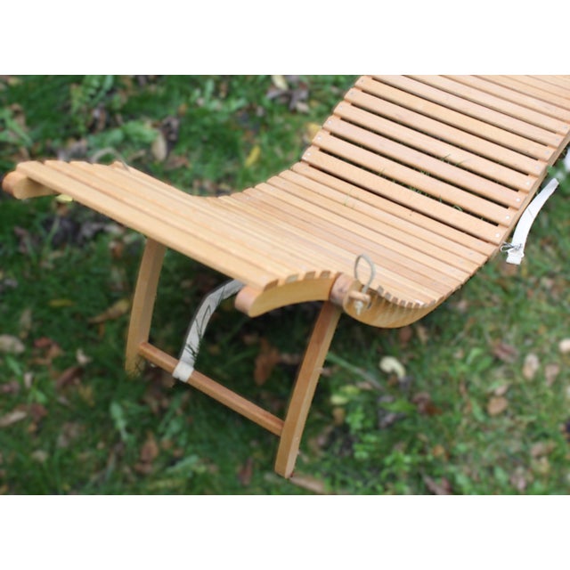 Mid-Century Folding Wooden Sun Loungers, 1970s, Set of 2 For Sale - Image 6 of 12