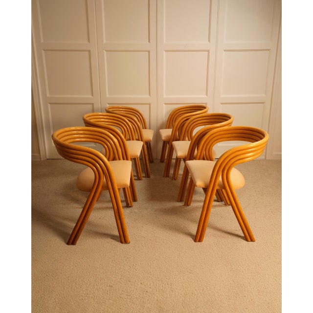 Beige Chairs by Axel Enthoven, 1970s, Set of 6 For Sale - Image 8 of 8