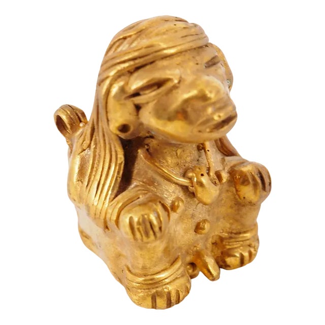 Colombian Taïrona Tumbaga Statuette of Sage For Sale