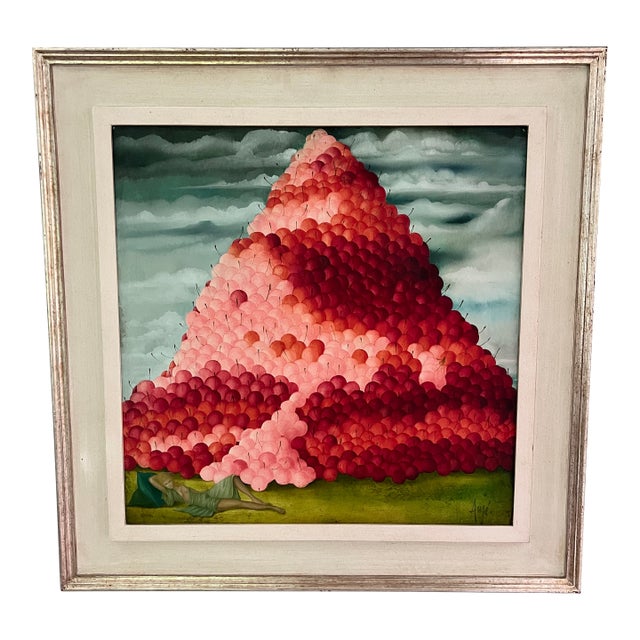 1930s Philippe Augé Signed Surrealist Oil on Canvas For Sale