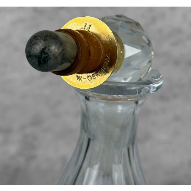 Vintage Victorian Crystal Liquor Decanter W/ Hans Turnwald Stopper For Sale - Image 10 of 11