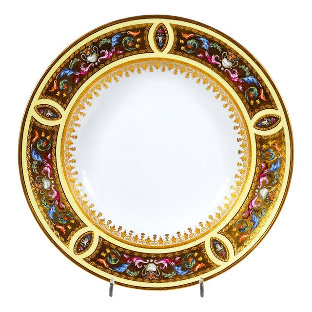 Viennese Imperial Classicist Gilt Plate with Arabesques by Conrad Sörgel von Sorgenthal, 1798 For Sale