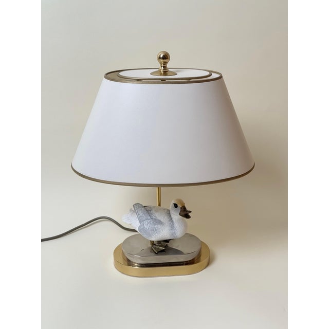 1970s Brass and Resin Duck Table Lamp by Elli Malevolti, Italy, 1970s For Sale - Image 5 of 15