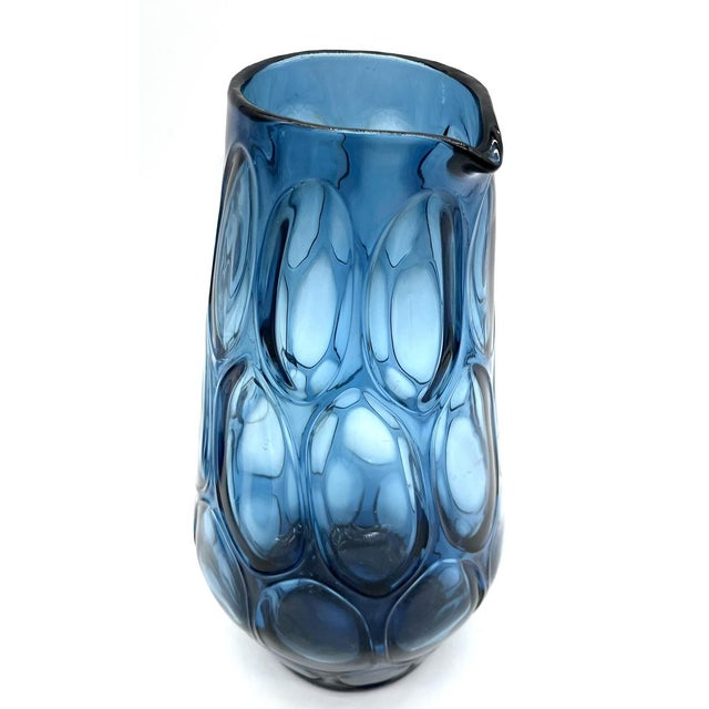 1960s Blue Carafe with Glasses from Empoli, 1960s, Set of 6 For Sale - Image 5 of 17