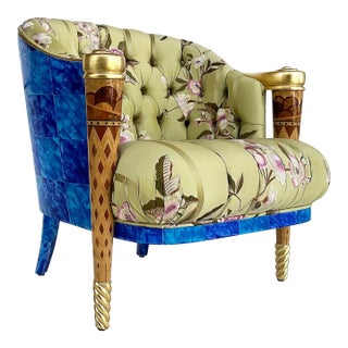Carlo Rampazzi Colombostile Eclectic Collection Inlay Chair, Made in Italy For Sale