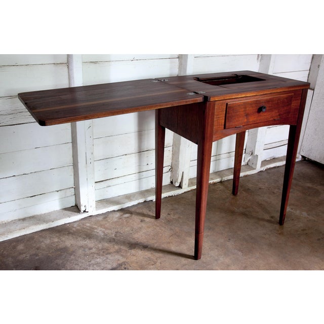1940s Antique Texana Sewing Side Table For Sale - Image 4 of 11