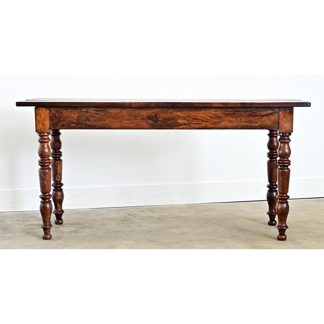 French 19th Century Walnut Server with Burl Front For Sale - Image 11 of 11