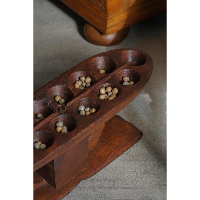Mid-Century African Hand-Carved Wooden Mancala Game Board, 1950s For Sale - Image 17 of 18