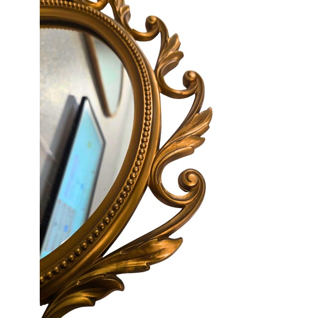 Vintage Syroco Hollywood Regency Gold Wall Mirror, Ornate Baroque Rococo Style Accent For Sale In Phoenix - Image 6 of 9