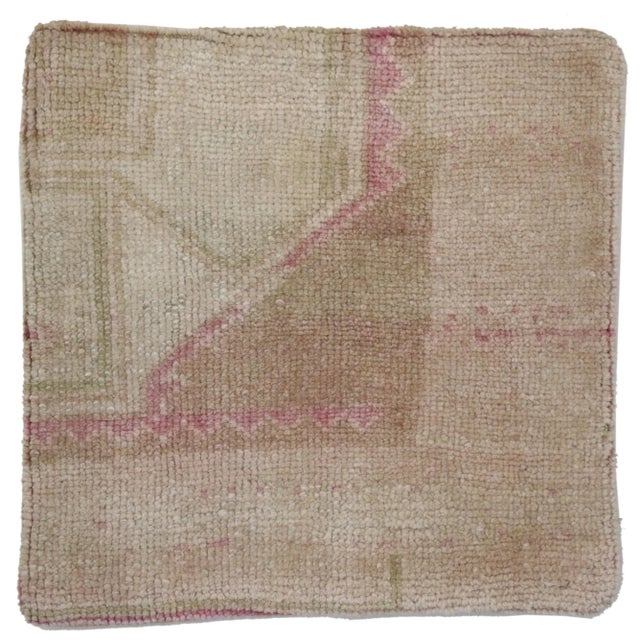Vintage Turkish Oushak Pillow Cover, 1'7 X 1'8 For Sale - Image 4 of 4