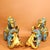 Late 19th Century Pair of Cloisonné Enamel Guardian Lion Figurines, 4890g Total, Gilt Bronze For Sale In Los Angeles - Image 6 of 10