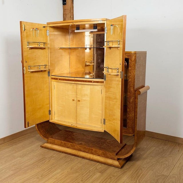 Art Deco Cocktail Cabinet by Harry & Lou Epstein For Sale - Image 9 of 14