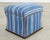 Ralph Lauren 'Florence' Storage Ottoman in Striped Blue Upholstery For Sale - Image 9 of 18