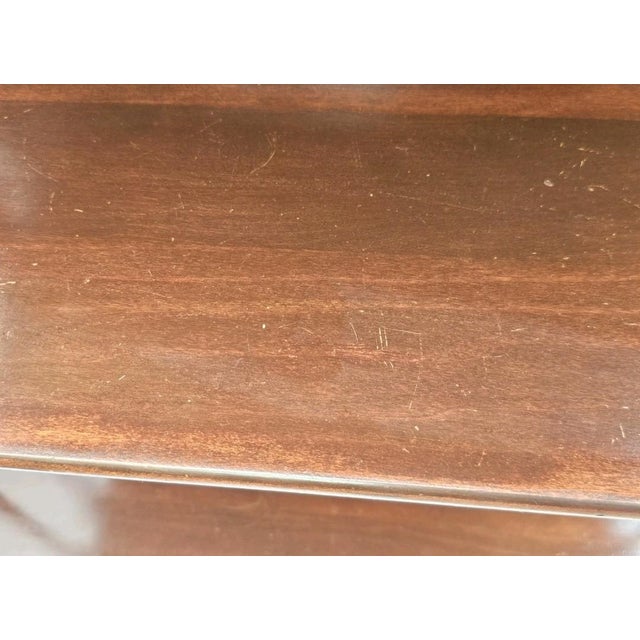 Small Narrow Mahogany Chippendale Bookcase W/ Pierced‑Side Shelves 1940s For Sale - Image 14 of 18