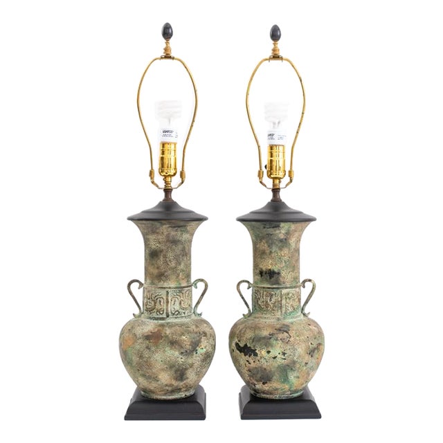 Ancient Greek Revival Amphora Table Lamps, Pair Chairish