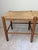 Rustic Vintage Woven Rush Two-Seat Bench For Sale - Image 4 of 7