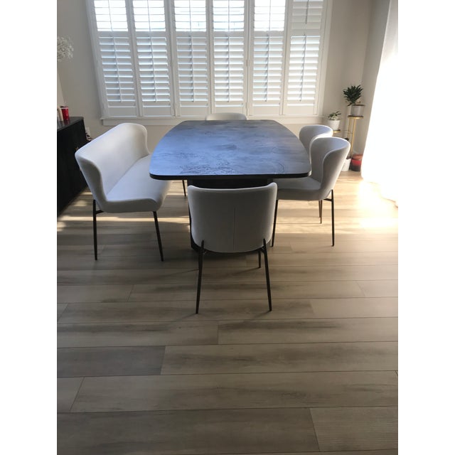 Arhaus Dining Table With 4 Upholstered Chairs + Bench in Excellent Condition For Sale - Image 12 of 14