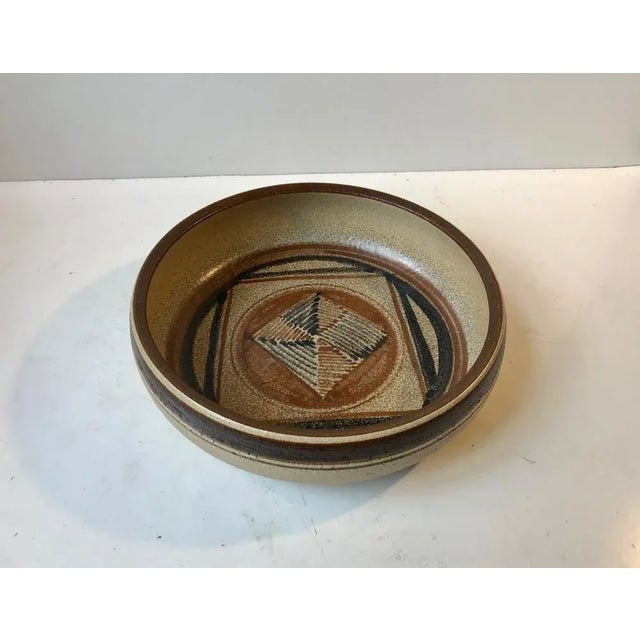 Light Yellow Ceramic Ceramic Bowl from Søholm, 1970s For Sale - Image 8 of 11