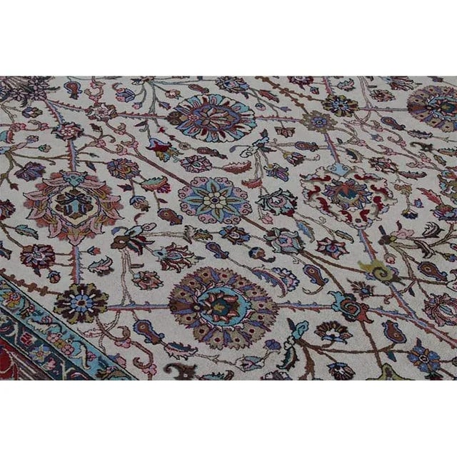 1960s Old Persian Tabriz Area Rug 12’0″ X 17’9″ For Sale - Image 12 of 12